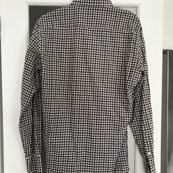 Ledbury Shirt - Navy & Brown Plaid - NWOT - Picture 4 of 5